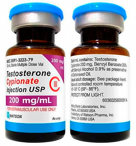 Testosterone cypionate ® 200mg/ml 10ml Watson Pharma USA