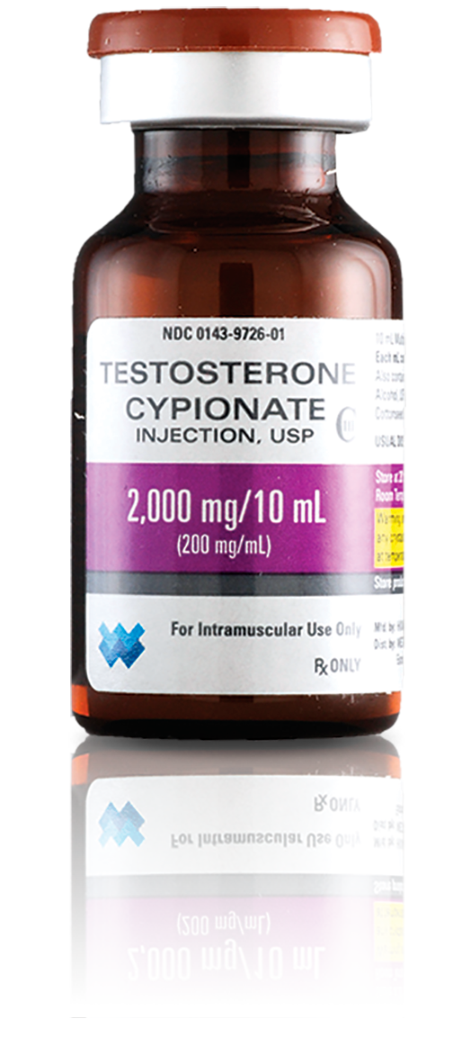 Testosterone cypionate 200mg/ml 10ml vial Hikma Pharmaceuticals®