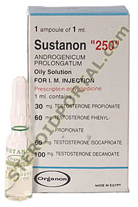 Sustanon 250 ® (Blend of 4 testosterones) Nile Organon, Egypt