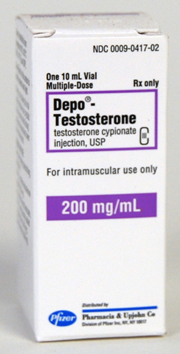 Depo®-Testosterone (Testosterone Cypionate), (C-III), 200mg/mL, MDV, 10mL Vial