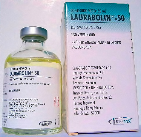 Laurabolin 50ml (Nandrolone Laurate) 50mg/ml, InterVet Mexico S.A. de C.V.	1 vial