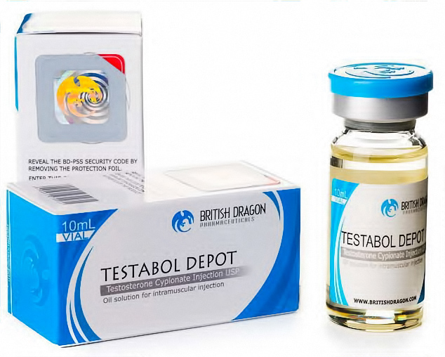 Testabol Depot ®  (Testosterone Cypionate) 200mg/ml 10ml vial, British Dragon