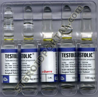 Testolic (Testosterone Propionate) 100mg/ml, 2ml, 10 amps, Body Research