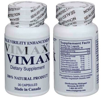 Vimax Male Virility Enhancement Pills