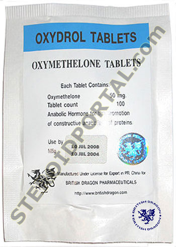 Oxydrol (Oxymethelone) 50mg, British Dragon